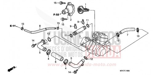 WATER HOSE XL125VA de 2010